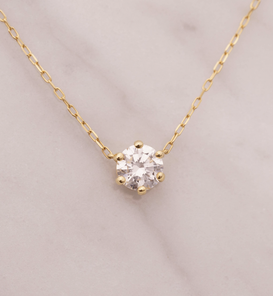 lab-grown diamonds　ネックレス K18イエローゴールド